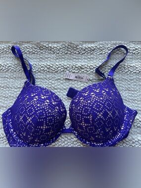 Victoria's Secret Royal Purple Lace Push-Up Bra